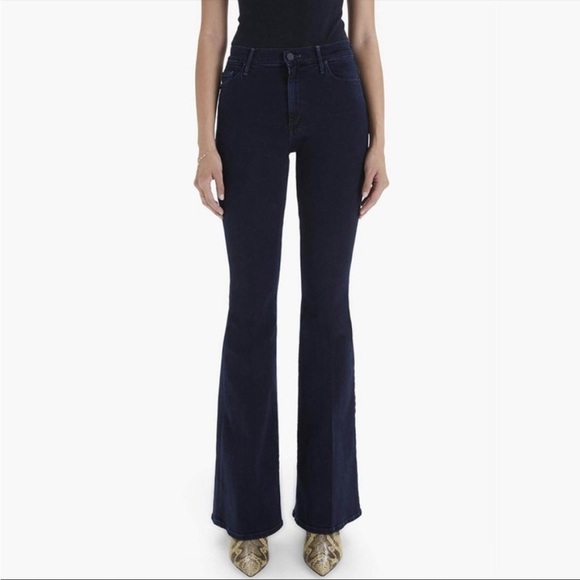 MOTHER Women's Flare Jeans in Dark Blue - Picture 1 of 14